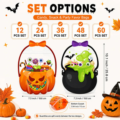 🎃 Halloween Treat Bags with Handles 🍬
