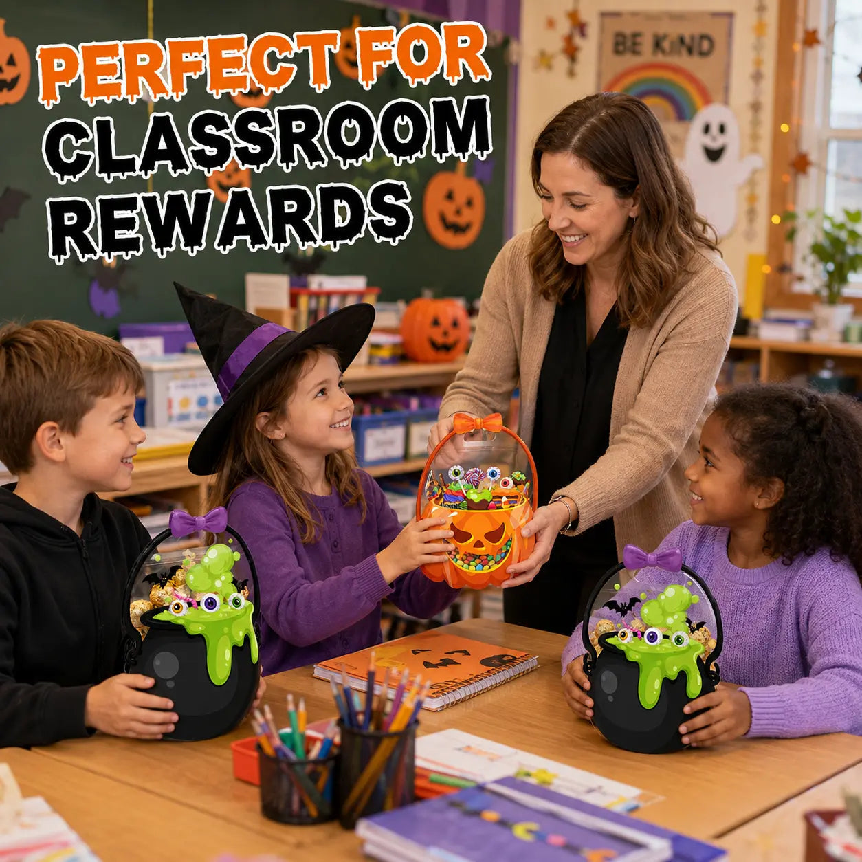 🎃 Halloween Treat Bags with Handles 🍬