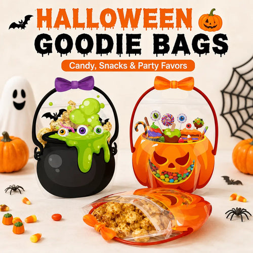🎃 Halloween Treat Bags with Handles 🍬