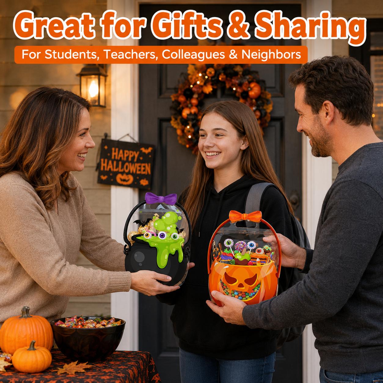 🎃 Halloween Treat Bags with Handles 🍬
