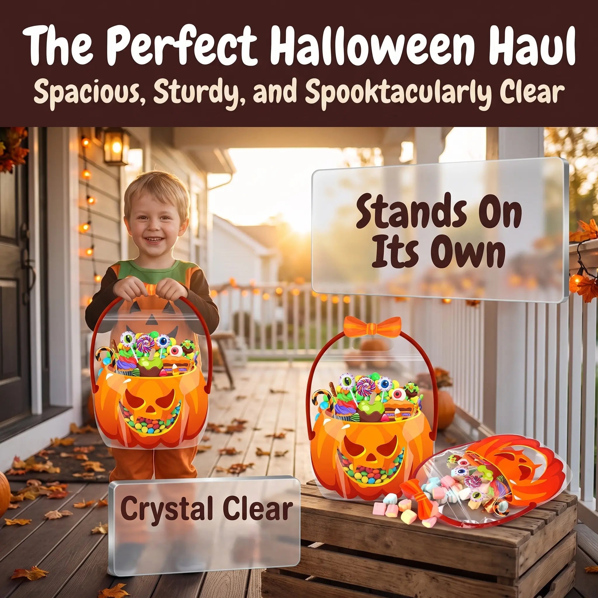 🎃 Halloween Treat Bags with Handles 🍬
