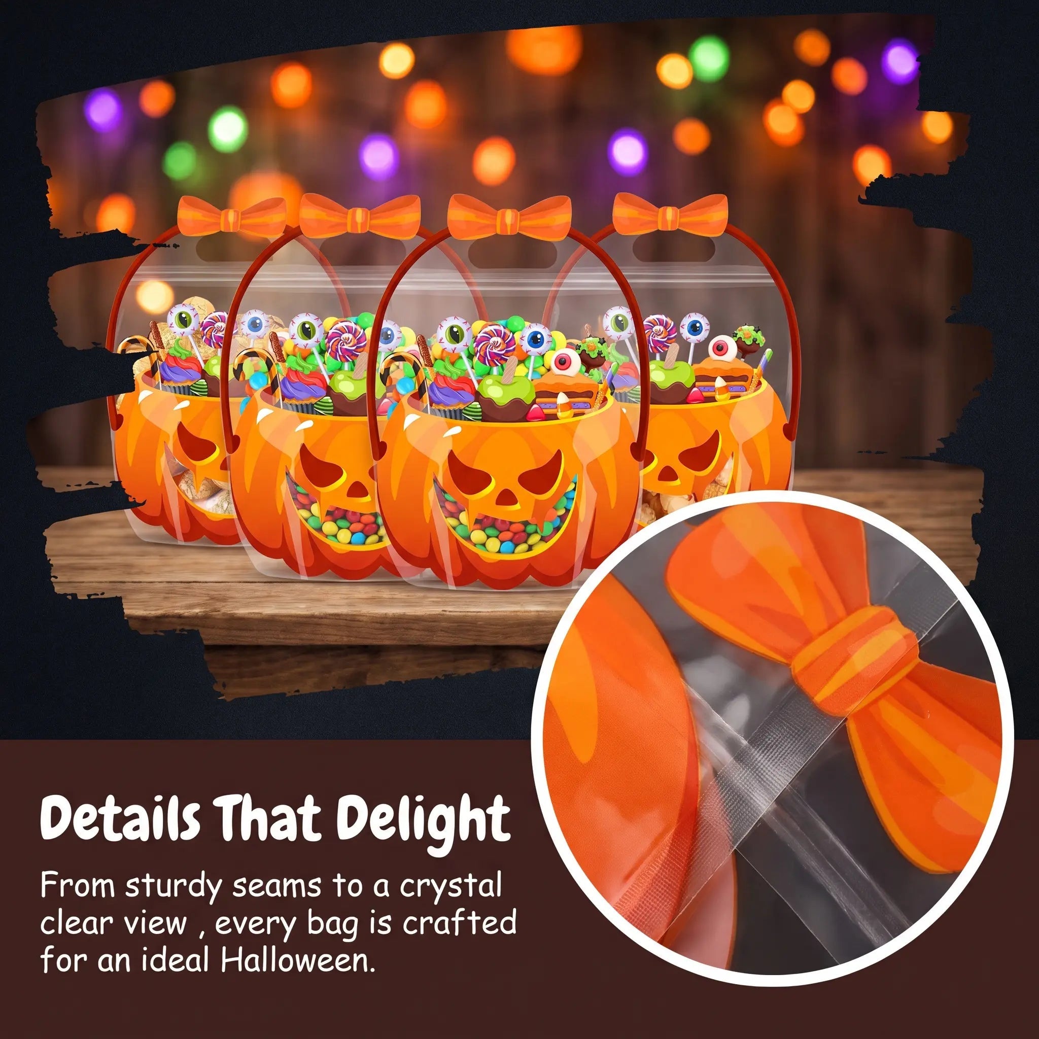 🎃 Halloween Treat Bags with Handles 🍬