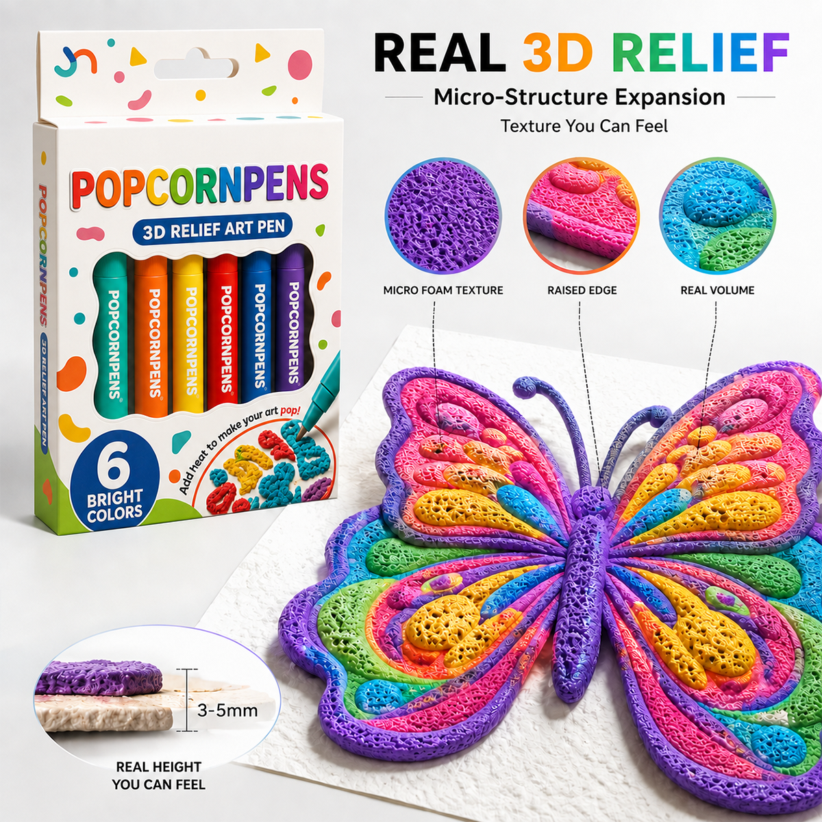 3D Puffy Paint Pens – Heat-Activated Art That Pops 🔥