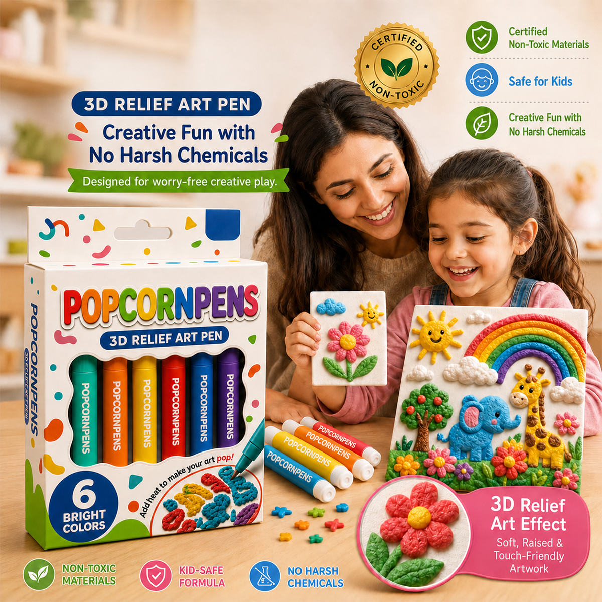 3D Puffy Paint Pens – Heat-Activated Art That Pops 🔥