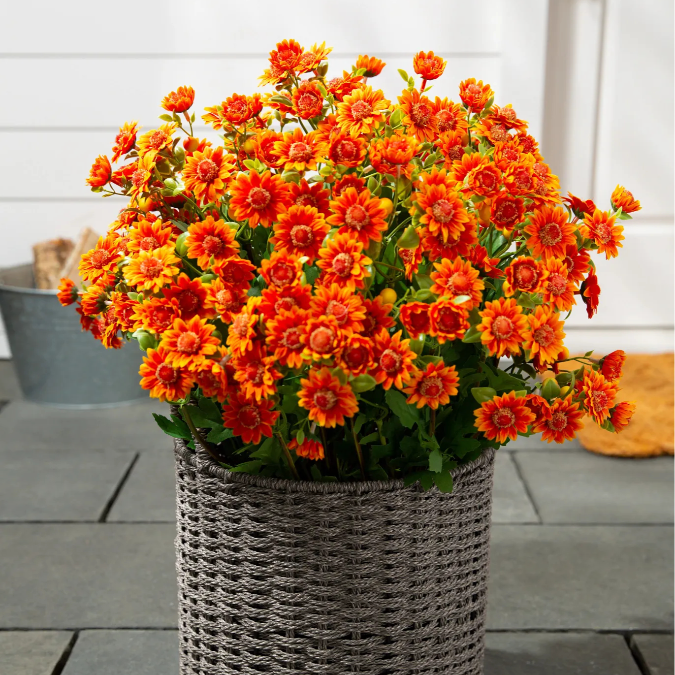 🏆Flash Sale⚡Artificial Outdoor Sunset Mums Flowers 🌻- UV resistant, Waterproof, Windproof 💧