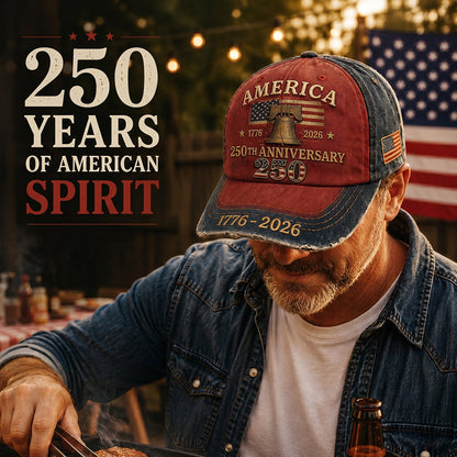 Official 1776–2026 Tribute Design Embroidered Cap 🇺🇸