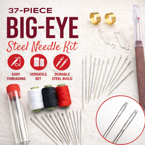 Thread in Seconds Big-Eye Steel Needle Kit (37-Piece)