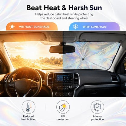 🔥 50% OFF SUMMER SALE ☀️ | 3-Second Windshield Sun Shade Umbrella