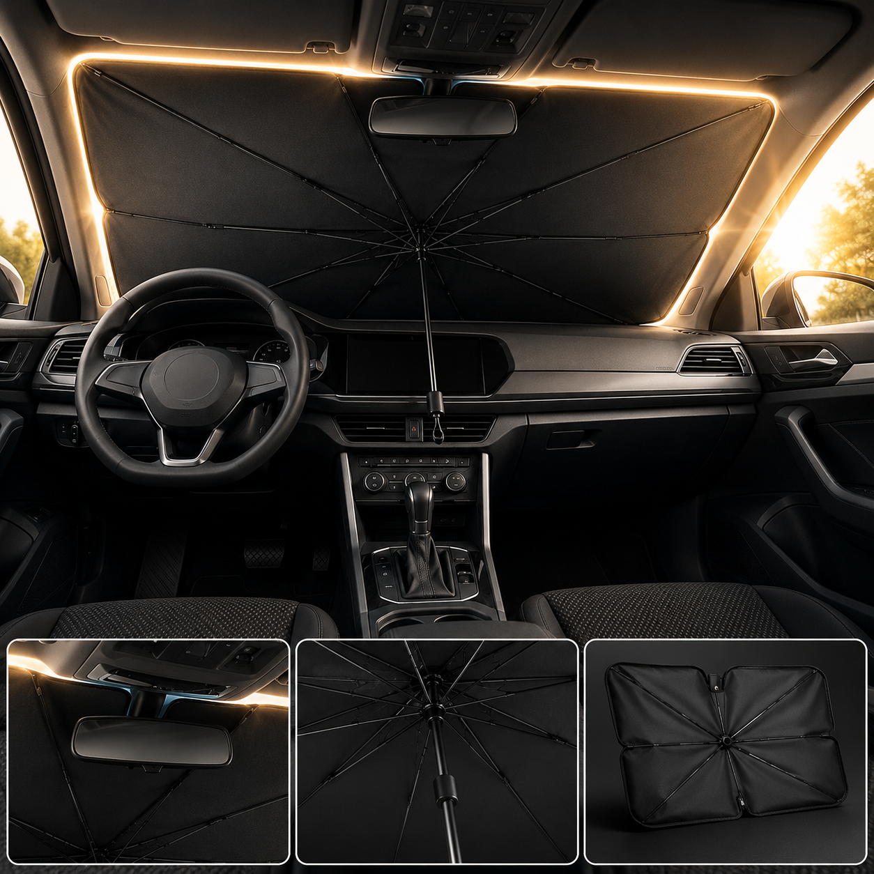 🔥 50% OFF SUMMER SALE ☀️ | 3-Second Windshield Sun Shade Umbrella