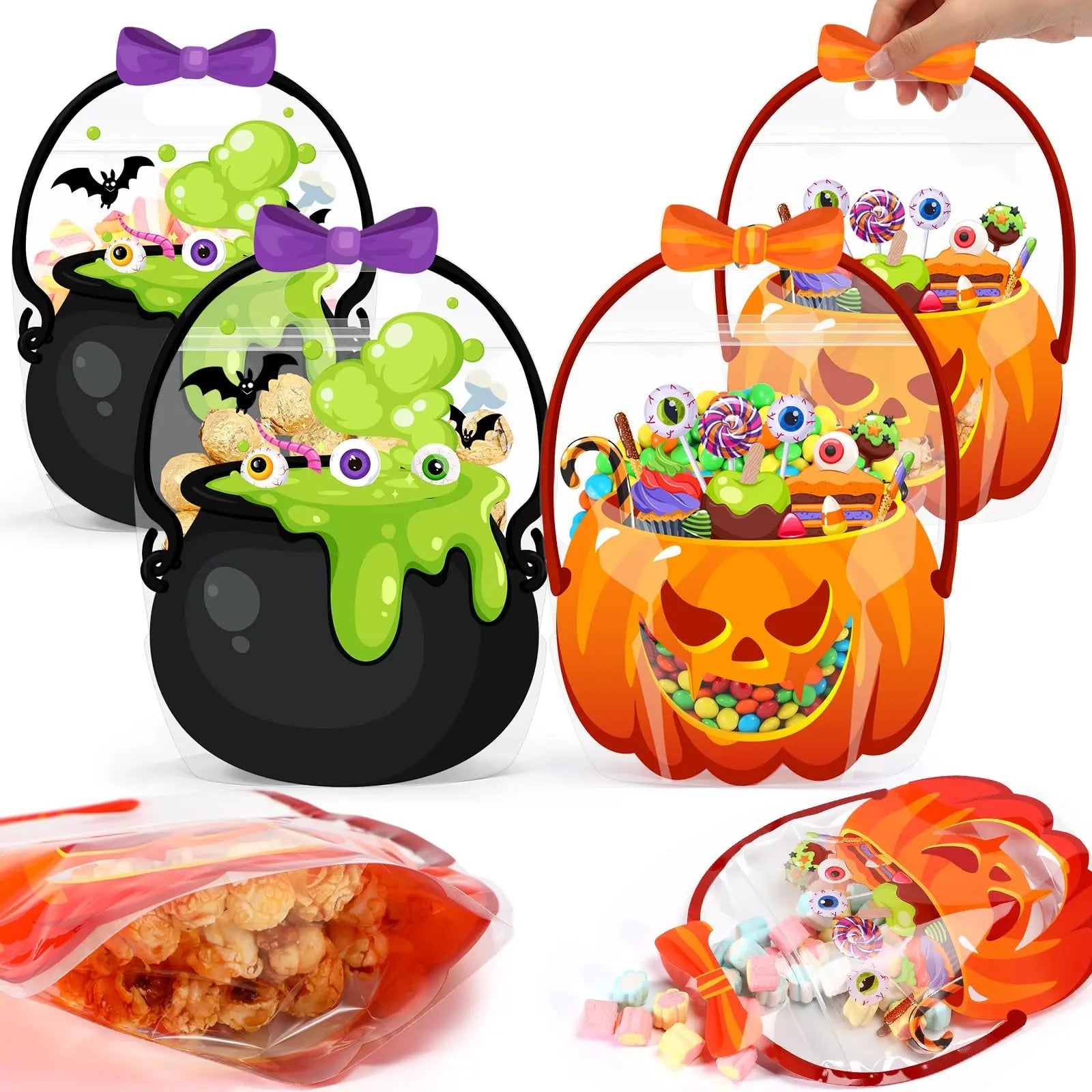 🎃 Halloween Treat Bags with Handles 🍬