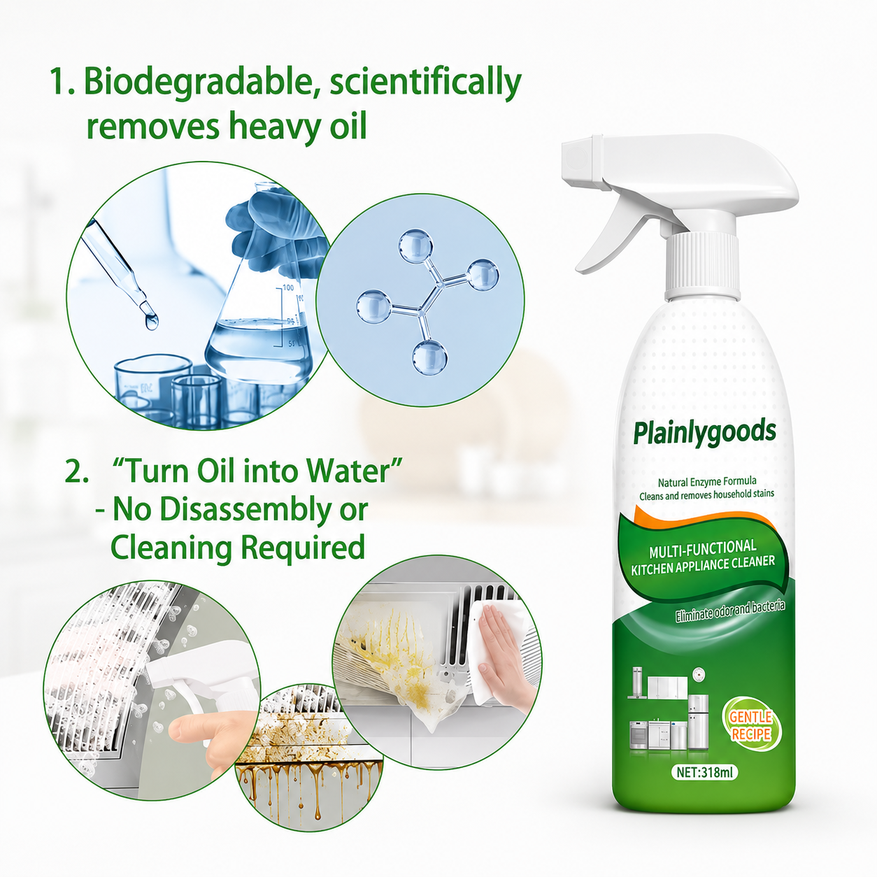 🍋 Kitchen Enzyme Cleaner – Powerful Degreasing, Long-Lasting Freshness   🍋🧽【Flash Sale】