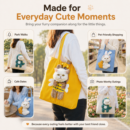 Viral Head-Out Pet Carrier Tote – Cute Shoulder Bag for Cats & Small Dogs