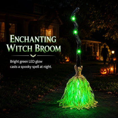 ⭐Animated Moving Witch Broom Light‑Sound‑Motion