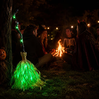 ⭐Animated Moving Witch Broom Light‑Sound‑Motion