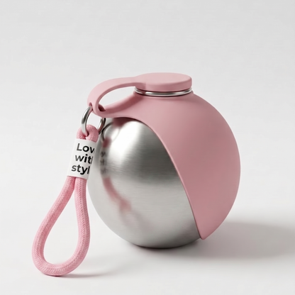 Portable Dog Water Bottle with Built-In Bowl