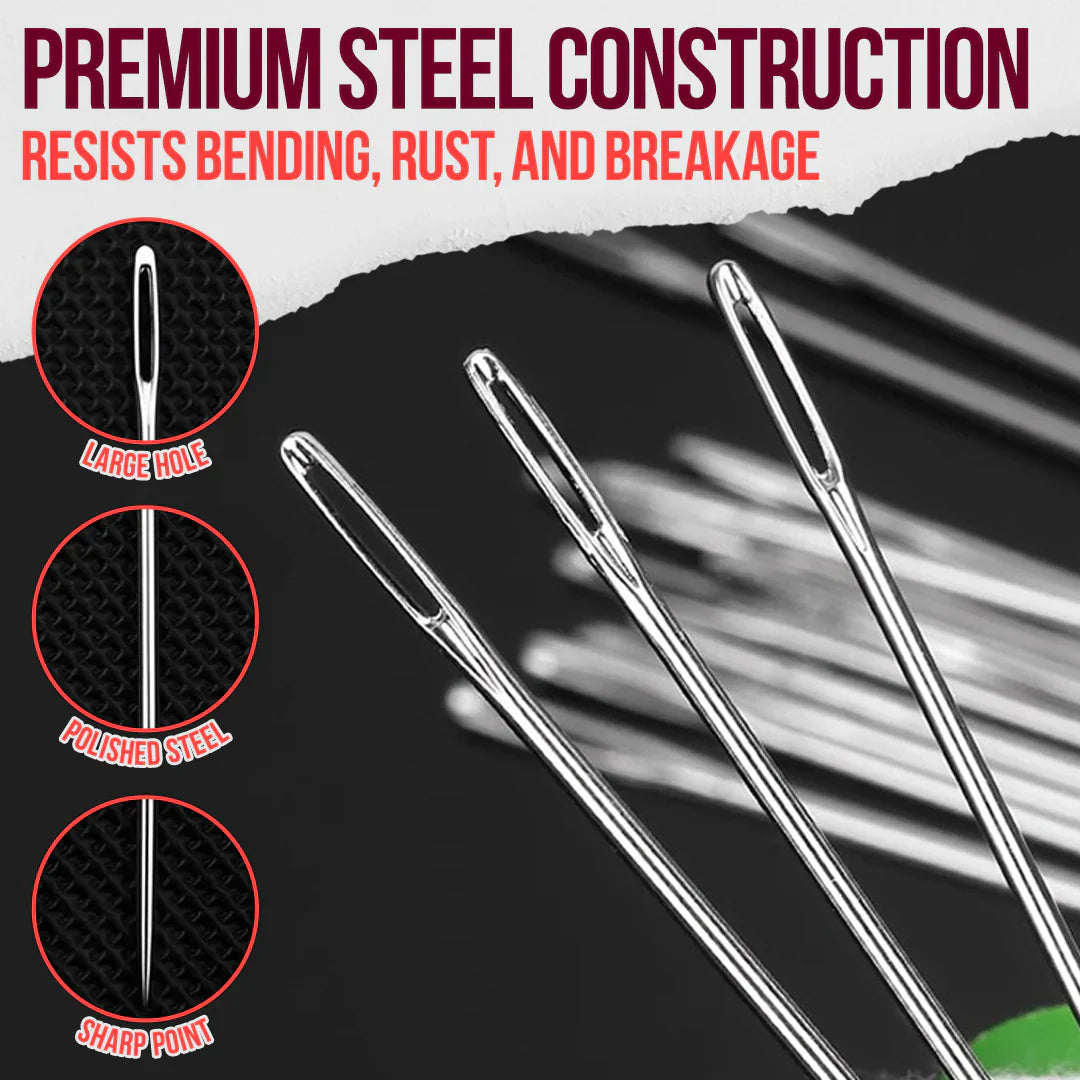 Thread in Seconds Big-Eye Steel Needle Kit (37-Piece)