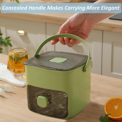 Portable One-Touch Ice Release Tray with Lid & Storage Box