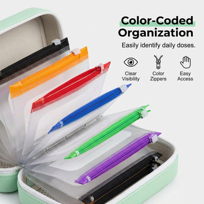 🏆Last Day Promotion 49% OFF💊A8 Waterproof Pill Pouch Set – 7 to 14 Days of Meds & Vitamins💧Waterproof & Crush-Resistant Shell