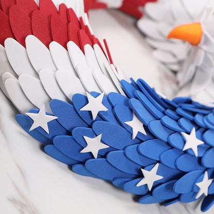 🔥Let Pride Soar at Your Door: The 3D Patriotic Eagle Wreath