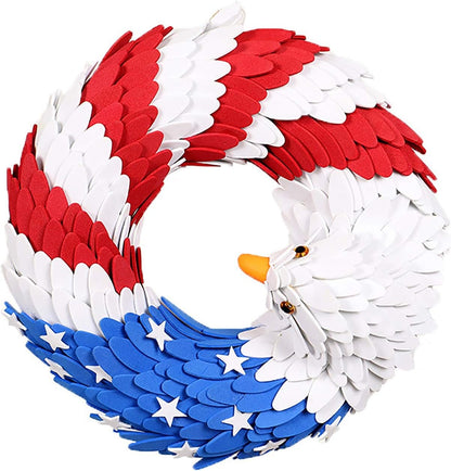 🔥Let Pride Soar at Your Door: The 3D Patriotic Eagle Wreath