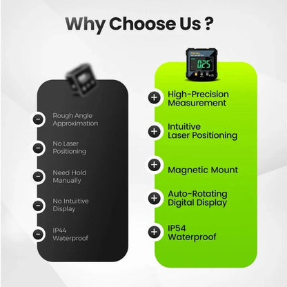 2026 Hot Sale 50% OFF💥Magnetic Digital Angle Finder with Electronic Laser
