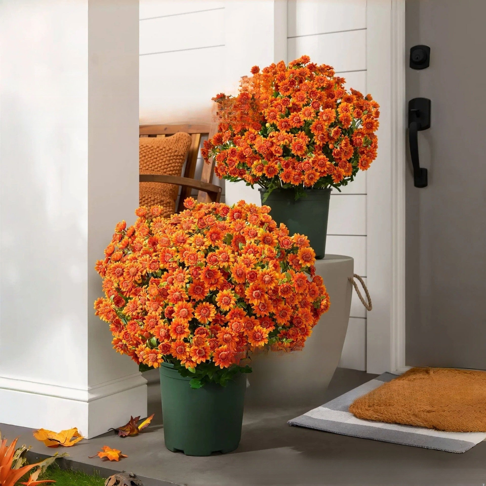 🏆Flash Sale⚡Artificial Outdoor Sunset Mums Flowers 🌻- UV resistant, Waterproof, Windproof 💧