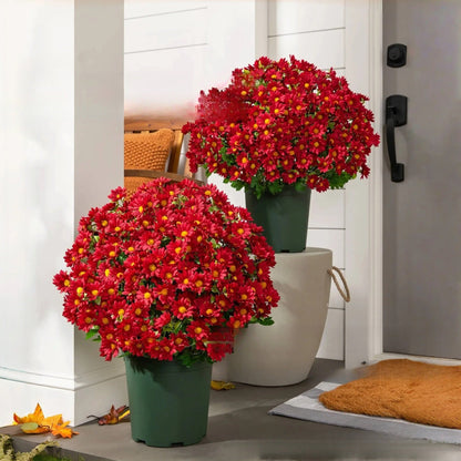 🏆Flash Sale⚡Artificial Outdoor Sunset Mums Flowers 🌻- UV resistant, Waterproof, Windproof 💧