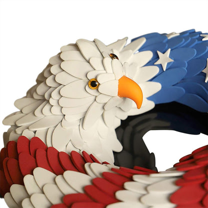 🔥Let Pride Soar at Your Door: The 3D Patriotic Eagle Wreath